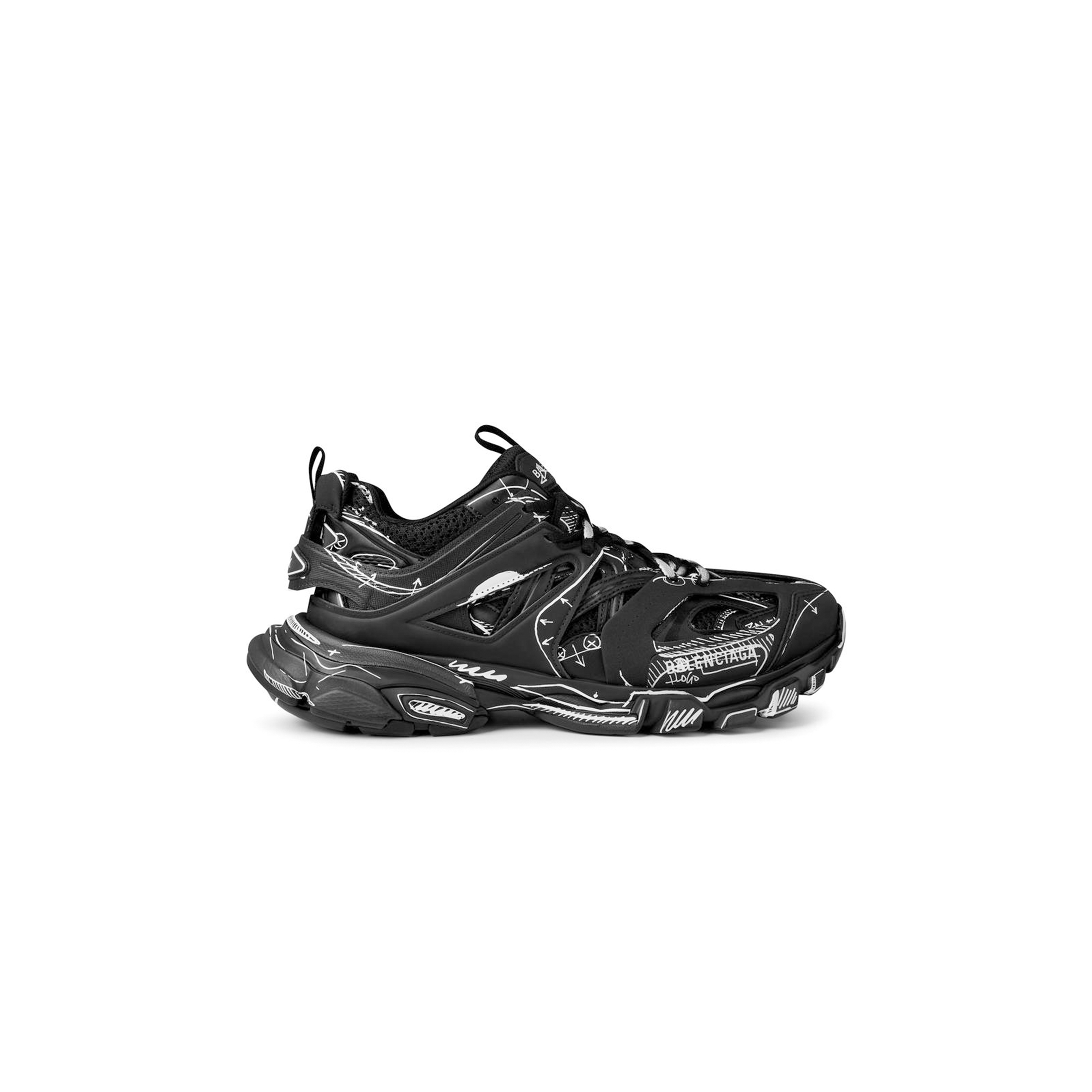 Ba*len*cia*ga black combined track sneakers 542436w3br22315